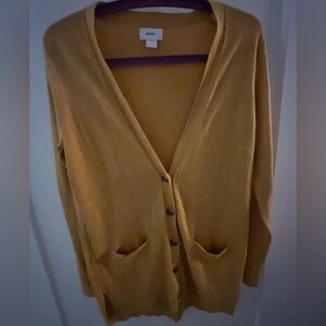 Old Navy Women's Yellow Cardigan Sweater